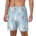 thumbnail image 1 of Goofa Easter Rabbit Printed Men's Swim Trunks Board Shorts Quick Dry Mens Swimming Trunks with Compression Liner,Breathable Fit Hawaii Beach Shorts-Large, 1 of 9