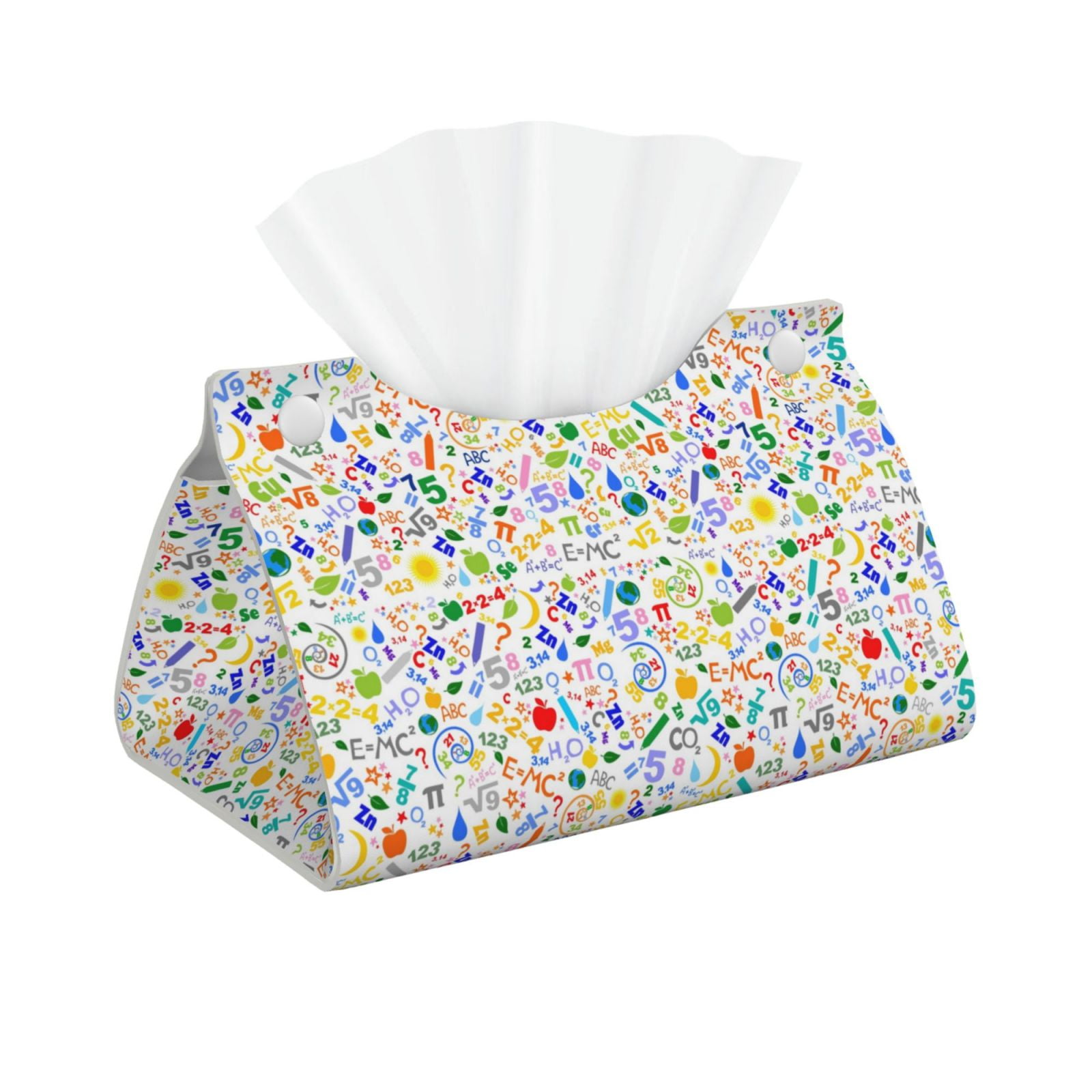 Triangular Tissue Box Goofa Education And Science Pattern Triangle Square Tissue Box Cover ...