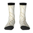thumbnail image 1 of Goofa Elegant Gold Leaf Pattern Printed Men's Crew Socks, Soft Durable Breathable Moisture-Wicking with Odor Control Cotton socks, 1 of 9
