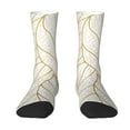 thumbnail image 1 of Goofa Elegant Gold Leaf Pattern Printed Men's Crew Socks, Soft Durable Breathable Moisture-Wicking with Odor Control Cotton socks, 1 of 9
