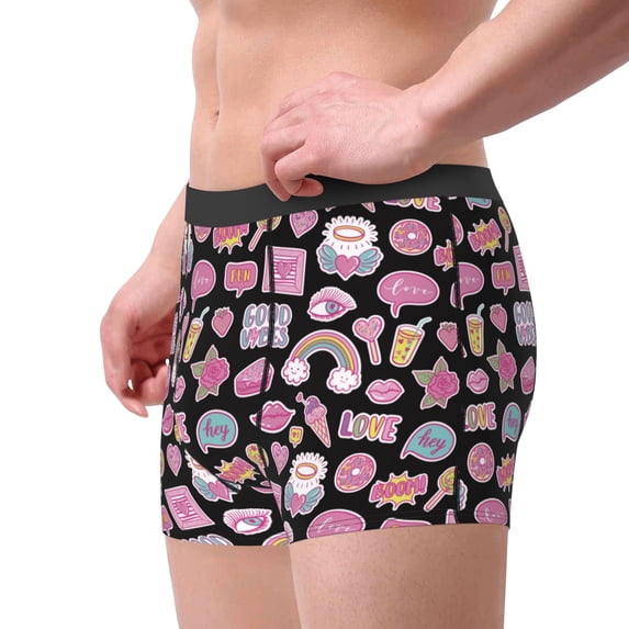 Goofa Elements Printed Men's Boxer Briefs Underwear, Moisture-Wicking Underwear, Trunk,Soft and Breathable Cotton Underwear-Large