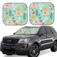thumbnail image 1 of Goofa Elephant and Flowers Pattern 2 Piece Car Windshield Sun Shade Foldable | Front Windshield Shade for Sun, Heat and UV Rays | Sunshade for Car Front Window-Small, 1 of 7