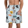 thumbnail image 1 of Goofa Elephant Tree Printed Mens Swim Trunks Summer Quick Dry Short Beach Swimwear Bathing Suits-3X-Large, 1 of 9