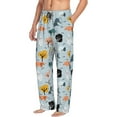 thumbnail image 1 of Goofa Elephant Tree Printed Soft Pajama Pants for Men, Wide Leg Comfy Casual Lounge Yoga Pants-Large, 1 of 9