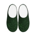 thumbnail image 1 of Goofa Emerald Green Sparkling Print Womens Mens Cotton Lightweight House Slippers , Washable Home Slippers,Indoor Comfy Bedroom Cozy Slippers-44/45, 1 of 7