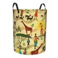 thumbnail image 1 of Goofa Ethnic African Printed Circular Hamper,Laundry Basket with Handles,Storage Baskets Foldable,Large Capacity Laundry Hamper-Small, 1 of 8