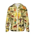 thumbnail image 1 of Goofa Ethnic African Printed Women's UPF 50+ Sun Protection Hoodie Jacket Lightweight Long Sleeve Sun Shirt for Women with Pocket Hiking Outdoor-XX-Large, 1 of 9