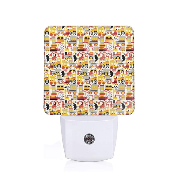 Goofa Excavator (2) Night Light, Plug-in, Dusk to Dawn Sensor, Warm White, Ambient Lighting, Ideal Kids Adults Nightlight-US