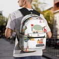 thumbnail image 1 of Goofa Excavator Print Casual Backpack for Women Men,Waterproof High School Bookbag,Lightweight Travel Daypack,Classic College Backpack,Laptob Backpack, 1 of 6