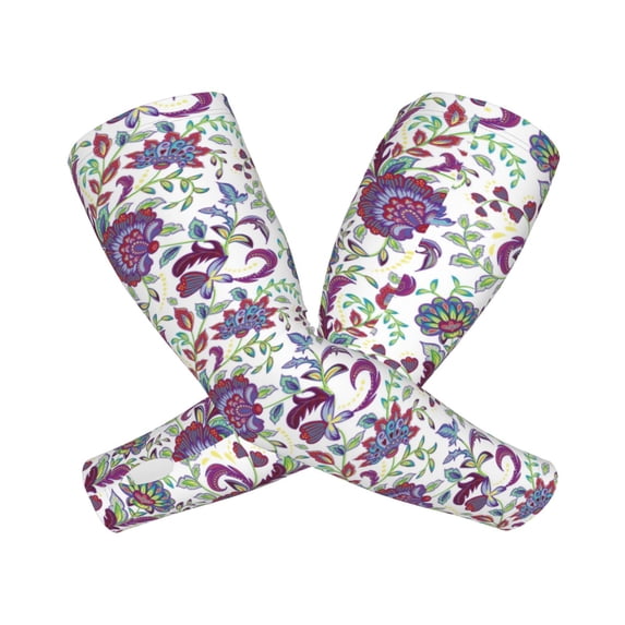 Goofa Fairy Flower Pattern UV Sun Protection Arm Sleeves, UPF 50 Sports Cooling Arm Compression Sleeves for Men Women Teenager