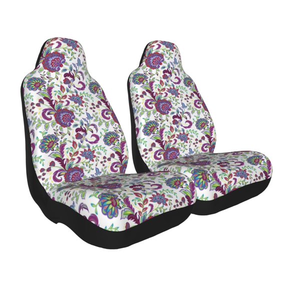 Goofa Fairy Flower Printed Car Seat Covers, Automotive Seat Covers for Cars Trucks and SUVs, Quick Setup Universal Fit Elastic Seat Covers-1