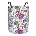 thumbnail image 1 of Goofa Fairy Flower Printed Circular Hamper,Laundry Basket with Handles,Storage Baskets Foldable,Large Capacity Laundry Hamper-, 1 of 8