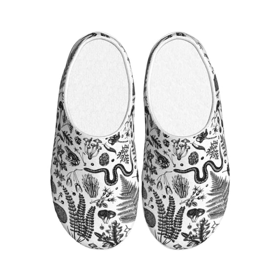 Goofa Fall Forest Print Womens Mens Cotton Lightweight House Slippers , Washable Home Slippers,Indoor Comfy Bedroom Cozy Slippers-35/36