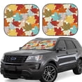 thumbnail image 1 of Goofa Fall Maple Leaves Pattern 2 Piece Car Windshield Sun Shade Foldable | Front Windshield Shade for Sun, Heat and UV Rays | Sunshade for Car Front Window-Large, 1 of 7