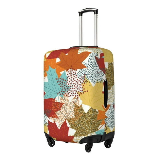 Goofa Fall Maple Leaves Pattern Luggage Covers For Suitcase,Suitcase Cover Protector Fit 18-32 Inch Luggage-X-Large