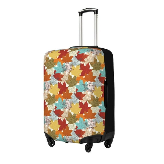 Goofa Fall Maple Leaves Pattern Luggage Covers For Suitcase,Suitcase Cover Protector Fit 18-32 Inch Luggage-X-Large