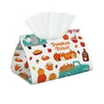 thumbnail image 1 of Goofa Fall Pumpkins Pattern Triangle Square Tissue Box Cover, Modern PVC Leathe Facial Paper Holder,Decorative Holder/Organizer for Bathroom Vanity Countertop, 1 of 9