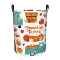 thumbnail image 1 of Goofa Fall Pumpkins Printed Circular Hamper,Laundry Basket with Handles,Storage Baskets Foldable,Large Capacity Laundry Hamper-Small, 1 of 6