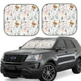 thumbnail image 1 of Goofa Fall Rabbit Pattern 2 Piece Car Windshield Sun Shade Foldable | Front Windshield Shade for Sun, Heat and UV Rays | Sunshade for Car Front Window-Small, 1 of 7