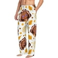 thumbnail image 1 of Goofa Fall Turkey Printed Soft Pajama Pants for Men, Wide Leg Comfy Casual Lounge Yoga Pants-X-Large, 1 of 9