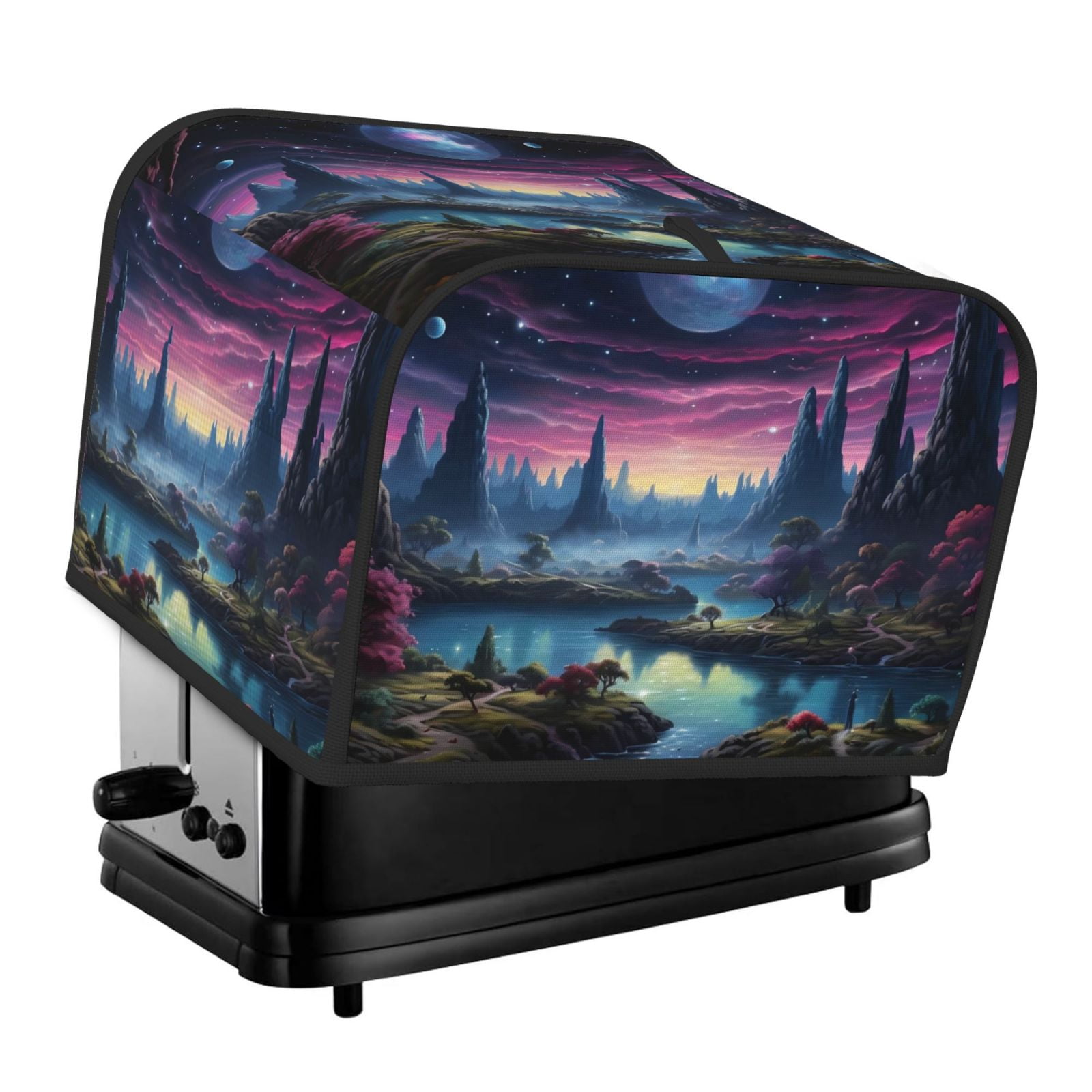 Toaster Case Goofa Fantasy Landscape Starry Night Print Toaster Cover 4 Slice, Four ...
