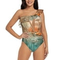 thumbnail image 1 of Goofa Fantasy Underwater Jellyfish Pattern Women's One Piece Swimsuits Tummy Control Bathing Suits Asymmetric One Shoulder Swimwear-X-Large, 1 of 6
