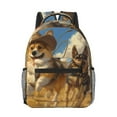 thumbnail image 1 of Goofa Farm Corgi German Shepherd Pattern Comfortable Student Backpack - Ergonomic Design, Durable, Water-Resistant, Multi-Compartment,Travel, and Outdoor Activities, 1 of 5