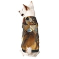 thumbnail image 1 of Goofa Farm Corgi German Shepherd Pattern Small Dog Sweater Hoodies Pet Grey Hooded Soft Fleece Sweatshirts with Pocket Fall Winter Puppy Cat Sweaters Warm Clothes-Small, 1 of 8