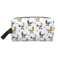 thumbnail image 1 of Goofa Farm Roosters Printed Toiletry Bag with Handle,Large Capacity Travel Makeup Cosmetic Bag for Women, Carry on Airport Airline Compliant Bag, 1 of 9