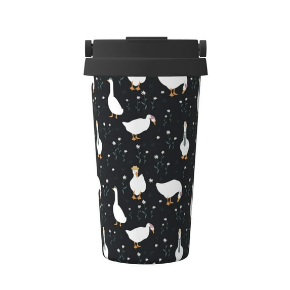Goofa Fashionable Goose for Insulated Travel Coffee Mug Spill Proof Leak Proof 16 OZCoffee Tumbler Reusable Coffee Cups with Lids Thermos for Hot and Cold Drink