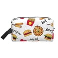 thumbnail image 1 of Goofa Fast Food Printed Toiletry Bag with Handle,Large Capacity Travel Makeup Cosmetic Bag for Women, Carry on Airport Airline Compliant Bag, 1 of 9