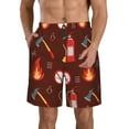 thumbnail image 1 of Goofa Fire Extinguisher Printed Mens Swim Trunks Summer Quick Dry Short Beach Swimwear Bathing Suits-XX-Large, 1 of 9