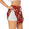 thumbnail image 1 of Goofa Fire Extinguisher Printed Women 2 in 1 Running Shorts,Quick Dry Athletic Workout Shorts,High Waisted Athletic Shorts with Liner Pockets-XX-Large, 1 of 9