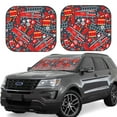 thumbnail image 1 of Goofa Fire Sign Pattern 2 Piece Car Windshield Sun Shade Foldable | Front Windshield Shade for Sun, Heat and UV Rays | Sunshade for Car Front Window-Medium, 1 of 7