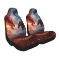 Goofa Fire Sky Dragon Printed Car Seat Covers, Automotive Seat Covers