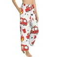 thumbnail image 1 of Goofa Fire Truck Printed Soft Pajama Pants for Women, Wide Leg Comfy Casual Lounge Yoga Pants-Medium, 1 of 9