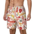 thumbnail image 1 of Goofa Firefighter Icons Printed Men's Swim Trunks Board Shorts Quick Dry Mens Swimming Trunks with Compression Liner,Breathable Fit Hawaii Beach Shorts-3X-Large, 1 of 9