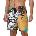 thumbnail image 1 of Goofa Fishing Bass Print Men's Swim Trunks Board Shorts Quick Dry Mens Swimming Trunks with Compression Liner,Breathable Fit Hawaii Beach Shorts-Large, 1 of 6