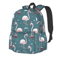 thumbnail image 1 of Goofa Flamingo Pattern Backpack for Students – Large Capacity, Lightweight with Adjustable Shoulder Straps, Perfect for School, Travel, 1 of 8