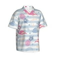 thumbnail image 1 of Goofa Flamingo and Pineapple Hawaiian Shirt for Men, Unisex Summer Beach Casual Short Sleeve Button Down Shirts,Aloha Tropical Floral print shirt-Large, 1 of 9