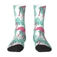 thumbnail image 1 of Goofa Flamingo Printed Men's Crew Socks, Soft Durable Breathable Moisture-Wicking with Odor Control Cotton socks, 1 of 9