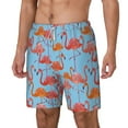 thumbnail image 1 of Goofa Flamingo Printed Men's Swim Trunks Board Shorts Quick Dry Mens Swimming Trunks with Compression Liner,Breathable Fit Hawaii Beach Shorts-XX-Large, 1 of 9