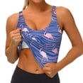 thumbnail image 1 of Goofa Flamingo Printed Sports Bras for Women, High Impact Running Bra Workout Crop Tank Tops Longline Sports Bra Push up-Small, 1 of 9