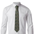 thumbnail image 1 of Goofa Flamingos And Palm Leaves Pattern Men's Necktie Classic Silk Tie Woven Jacquard Neck Ties Necktie for Business and Wedding Formal Neckties, 1 of 8