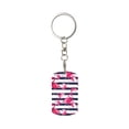 thumbnail image 1 of Goofa Flamingos Printed Rectangular Metal Keychain Bag Charm Floral Charm for Purse Keys Metal Keyring Gift for Women Accessories, 1 of 7