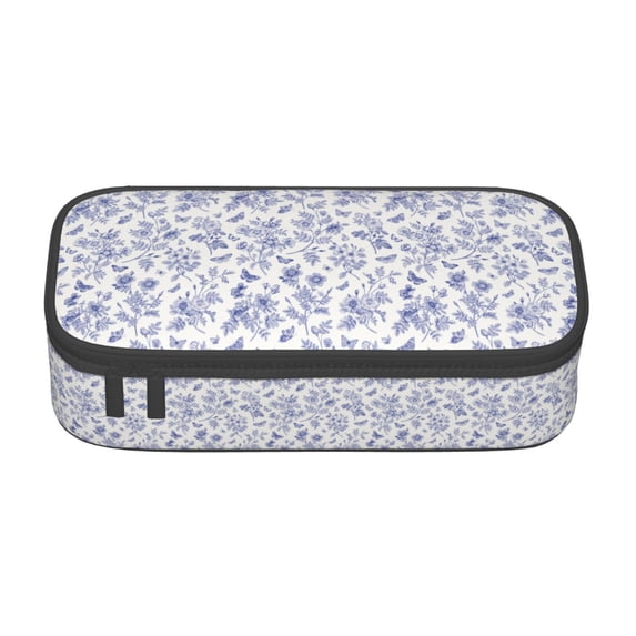 Goofa Floral Butterfly Pattern Pencil Case, Multi- Slot Pencil Pouch, Portable Pencil Bag, Pen Case for& Office