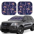 thumbnail image 1 of Goofa Floral Hippie Mushrooms Pattern 2 Piece Car Windshield Sun Shade Foldable | Front Windshield Shade for Sun, Heat and UV Rays | Sunshade for Car Front Window-Large, 1 of 7