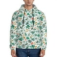 thumbnail image 1 of Goofa Floral In Teal for Men's Hooded Sweatshirt - Lightweight Pullover Hoodie with Kangaroo Pocket, Perfect for Everyday Wear-4X-Large, 1 of 7