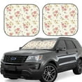 thumbnail image 1 of Goofa Floral Pattern 2 Piece Car Windshield Sun Shade Foldable | Front Windshield Shade for Sun, Heat and UV Rays | Sunshade for Car Front Window-Large, 1 of 7