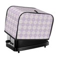 thumbnail image 1 of Goofa Floral Purple Buffalo Plaid Print Toaster Cover 2 Slice, Two Slice Bread Machine Cover Quilted Toaster Covers Bread Maker Cover Kitchen Appliance Cover, 1 of 7